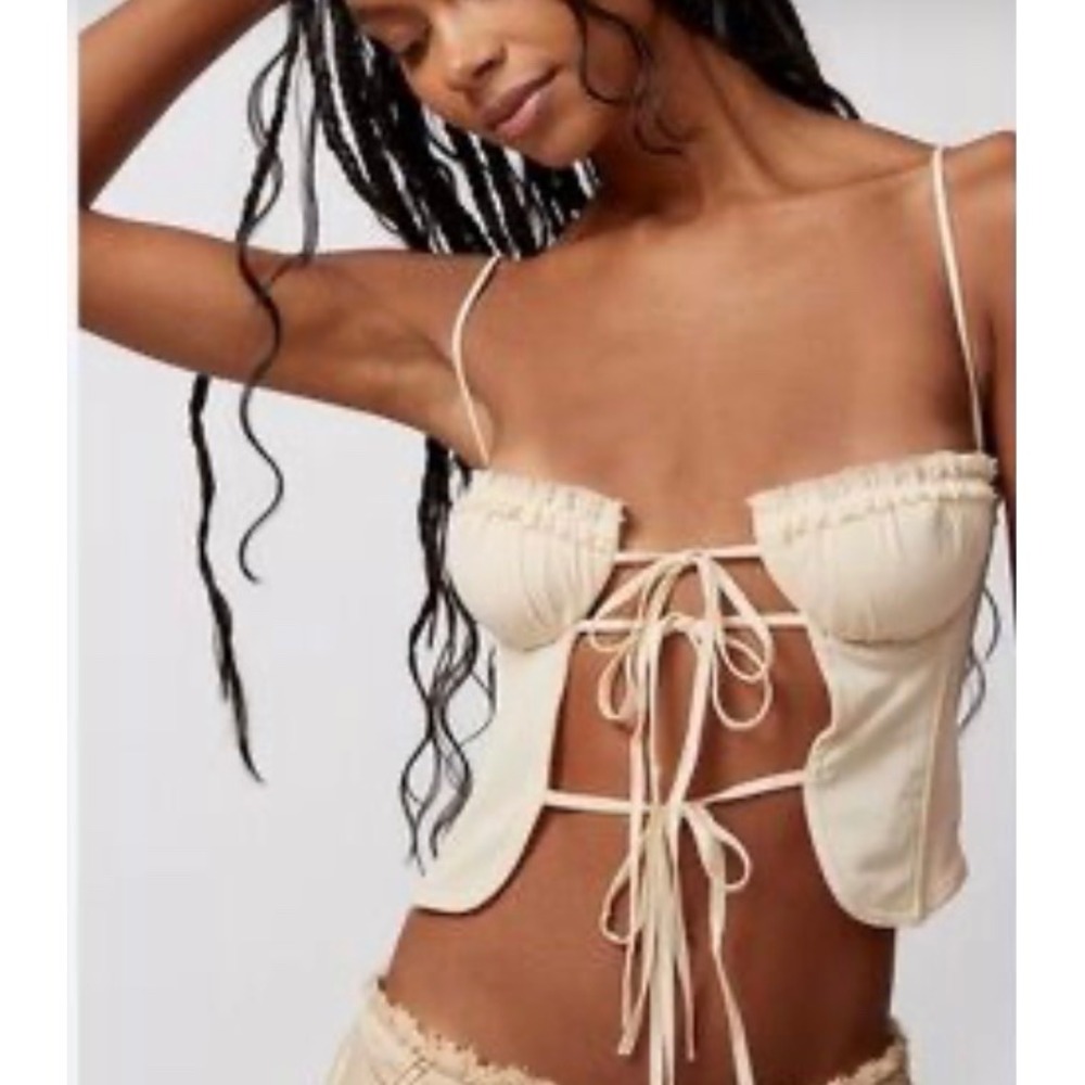 🚨Final Sale Urban Outfitters Out From‎ Under Dryad Tie-Front Corset Women's XL